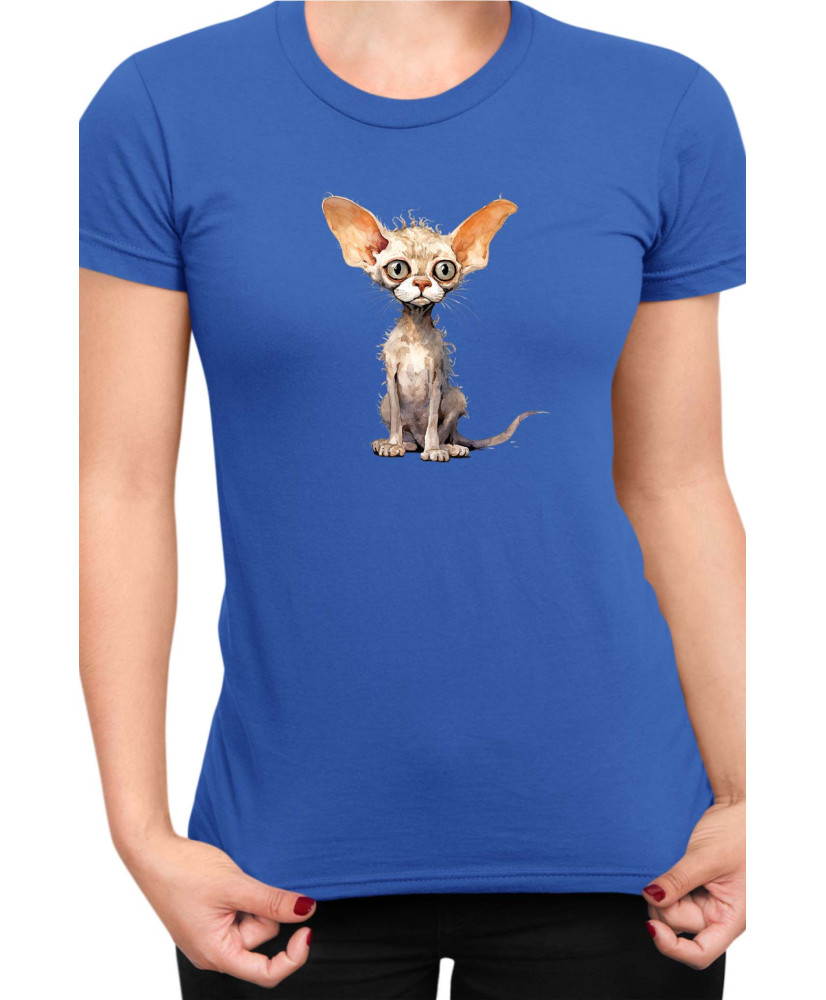 Дамска Тениска Funny Cats Breeds Devon Rex