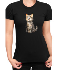 Дамска Тениска Funny Cats Breeds Domestic Shorthair