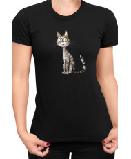 Дамска Тениска Funny Cats Breeds Egyptian Mau 1
