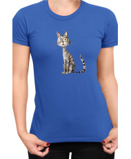 Дамска Тениска Funny Cats Breeds Egyptian Mau 1