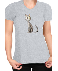Дамска Тениска Funny Cats Breeds Egyptian Mau 1