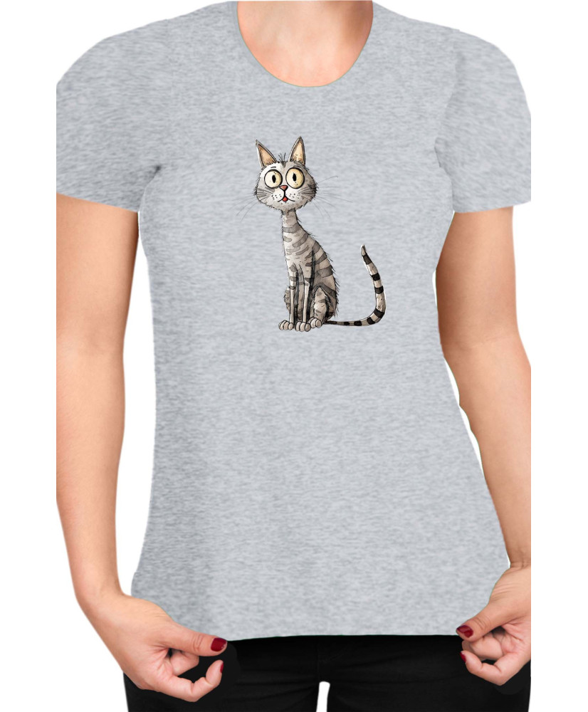 Дамска Тениска Funny Cats Breeds Egyptian Mau 1