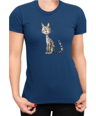 Дамска Тениска Funny Cats Breeds Egyptian Mau 1