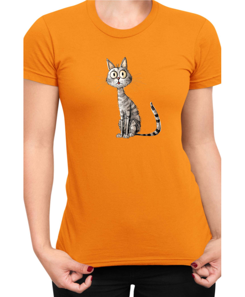 Дамска Тениска Funny Cats Breeds Egyptian Mau 1