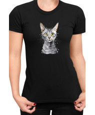 Дамска Тениска Funny Cats Breeds Egyptian Mau 2