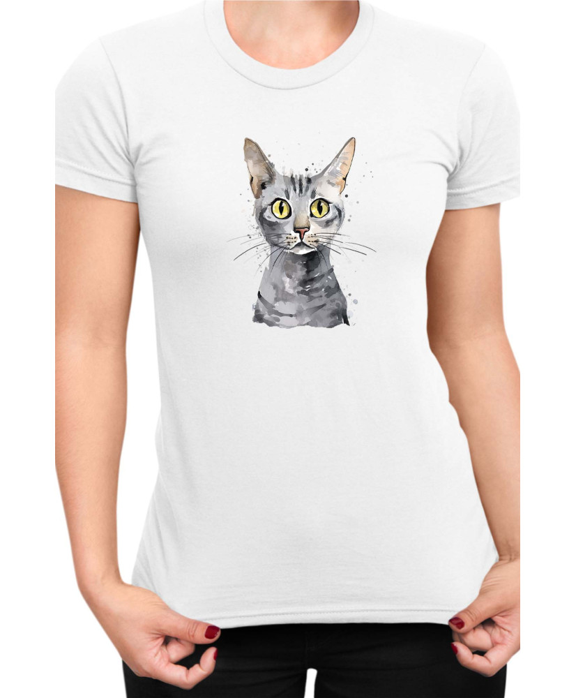Дамска Тениска Funny Cats Breeds Egyptian Mau 2
