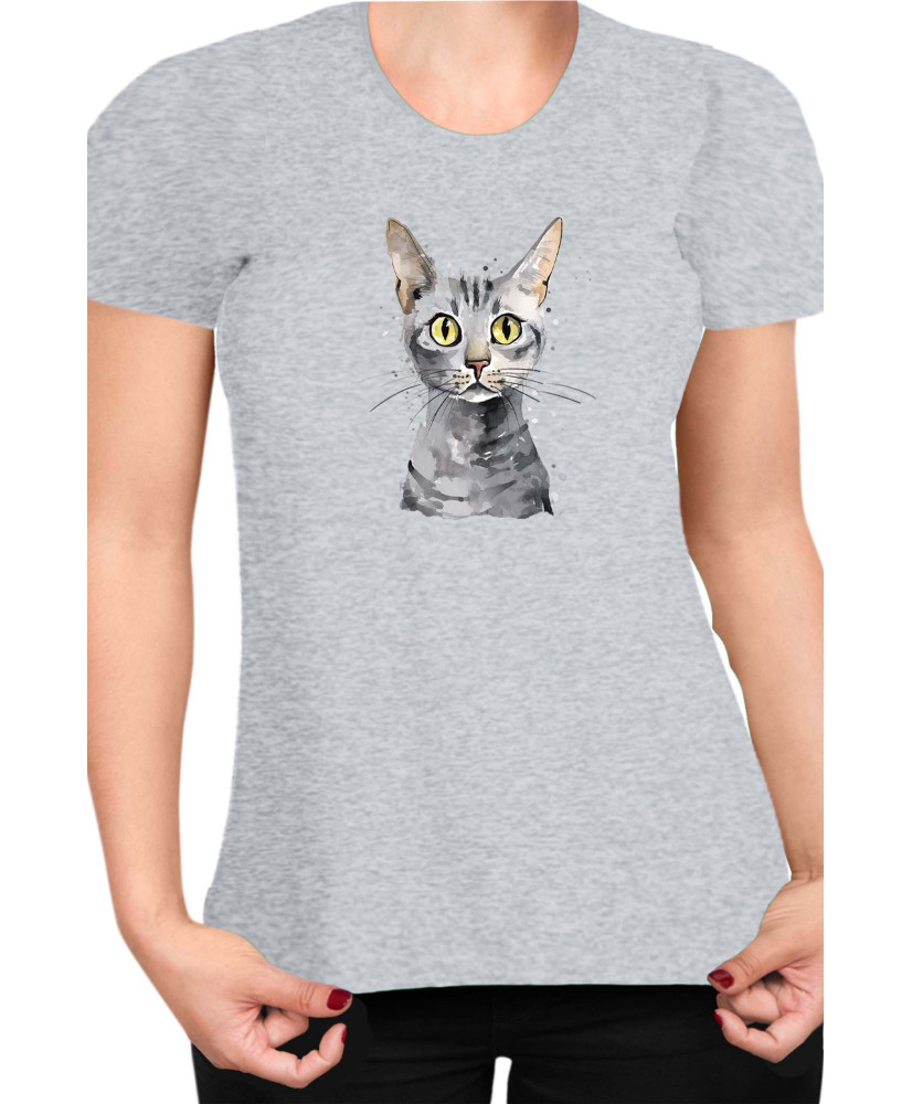 Дамска Тениска Funny Cats Breeds Egyptian Mau 2