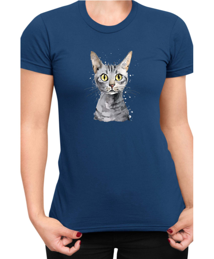 Дамска Тениска Funny Cats Breeds Egyptian Mau 2