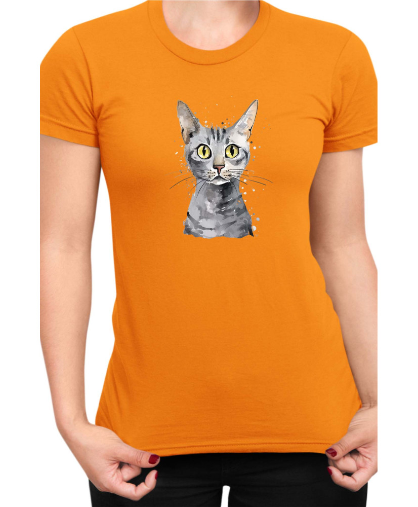 Дамска Тениска Funny Cats Breeds Egyptian Mau 2