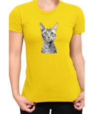Дамска Тениска Funny Cats Breeds Egyptian Mau 2