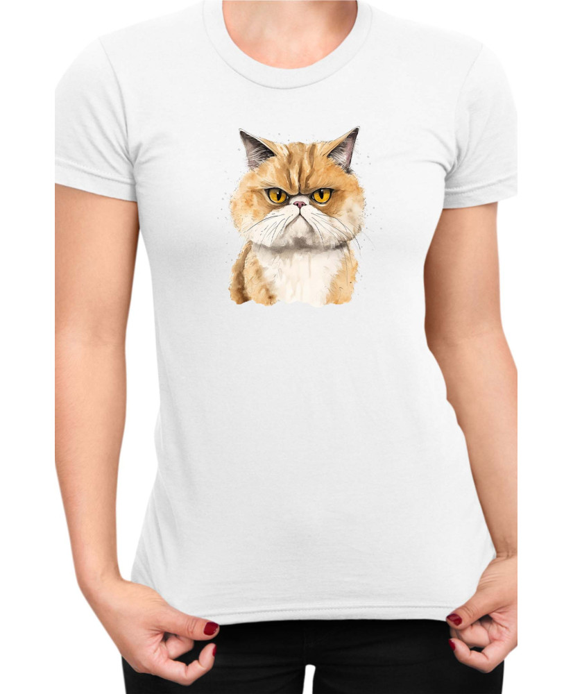 Дамска Тениска Funny Cats Breeds Exotic Shorthair