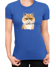 Дамска Тениска Funny Cats Breeds Exotic Shorthair