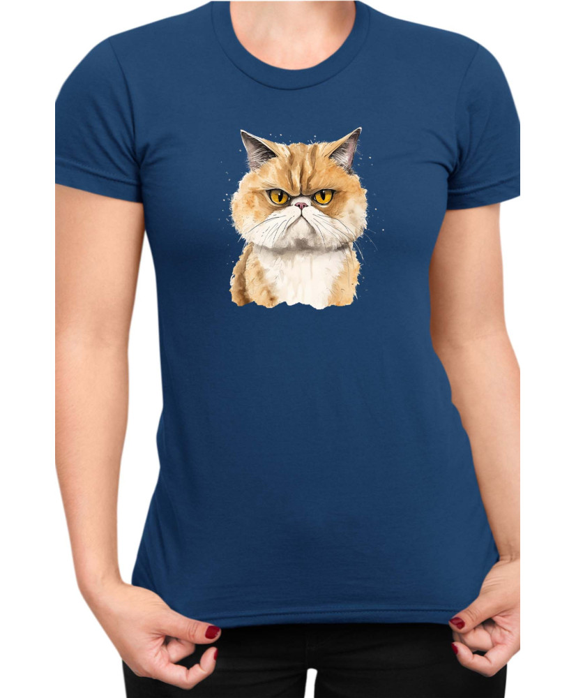 Дамска Тениска Funny Cats Breeds Exotic Shorthair