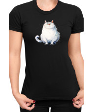 Дамска Тениска Funny Cats Breeds Fat Cat