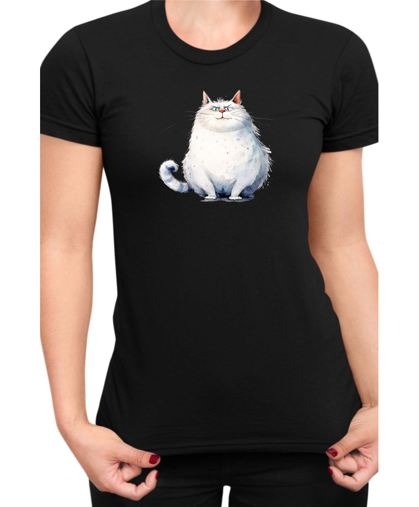 Дамска Тениска Funny Cats Breeds Fat Cat