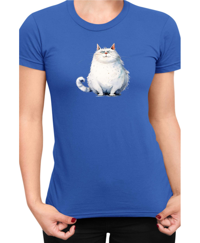 Дамска Тениска Funny Cats Breeds Fat Cat