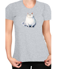 Дамска Тениска Funny Cats Breeds Fat Cat