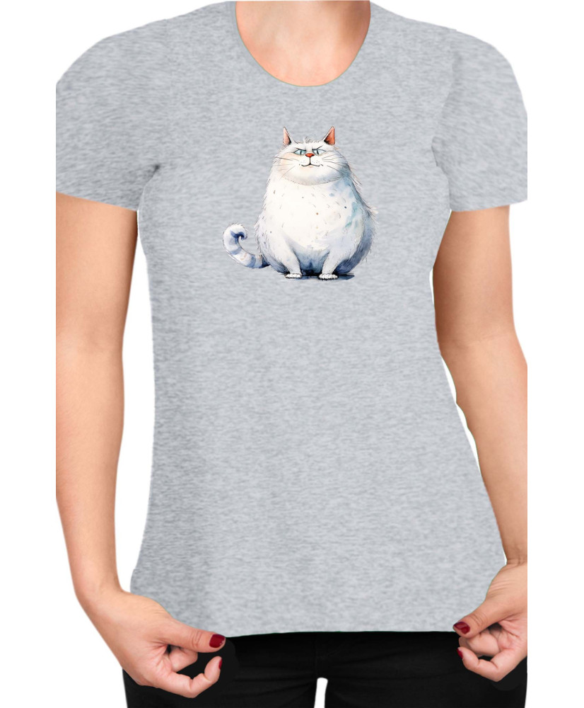 Дамска Тениска Funny Cats Breeds Fat Cat