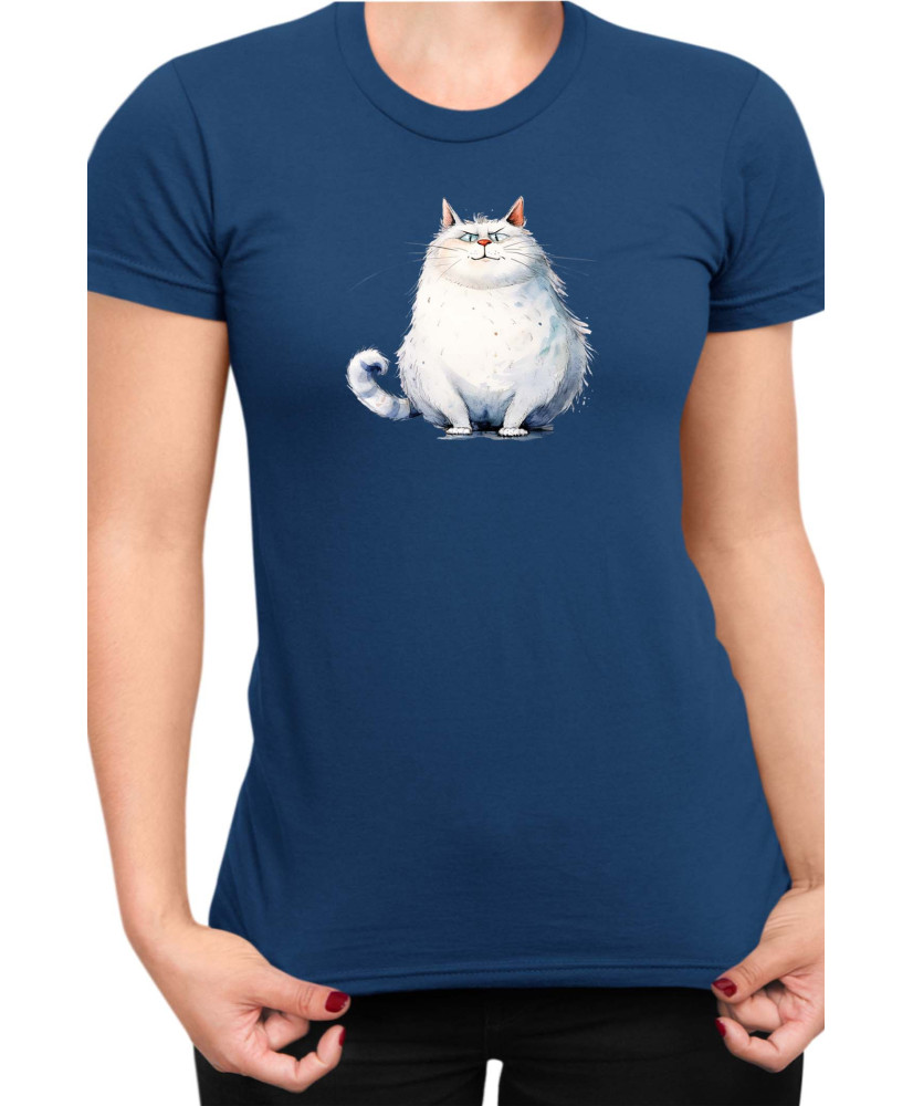 Дамска Тениска Funny Cats Breeds Fat Cat