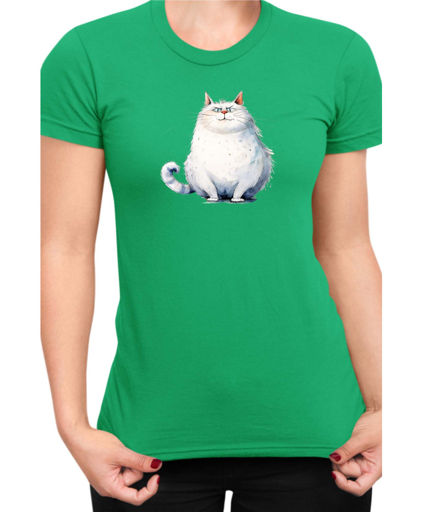 Дамска Тениска Funny Cats Breeds Fat Cat
