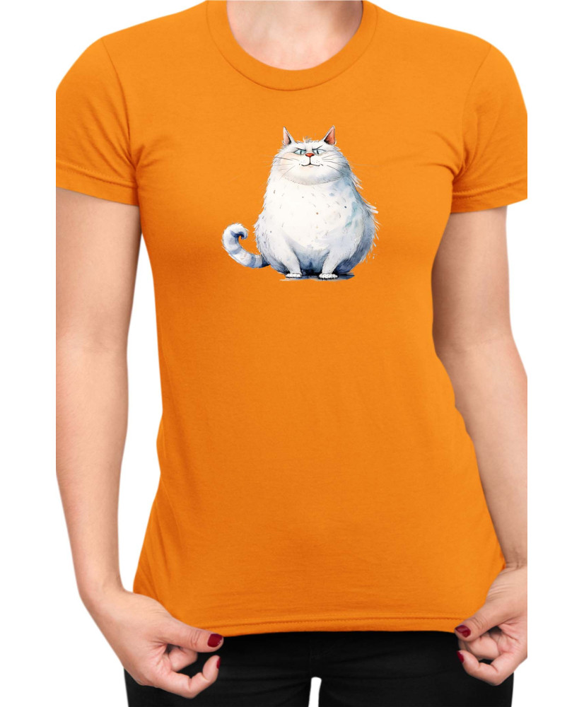 Дамска Тениска Funny Cats Breeds Fat Cat