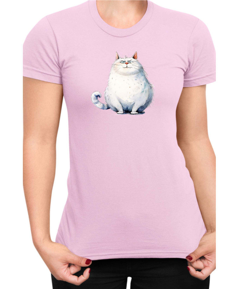 Дамска Тениска Funny Cats Breeds Fat Cat