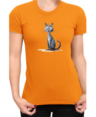 Дамска Тениска Funny Cats Breeds Korat