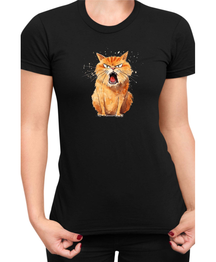 Дамска Тениска Funny Cats Breeds Kurilian Bobtail