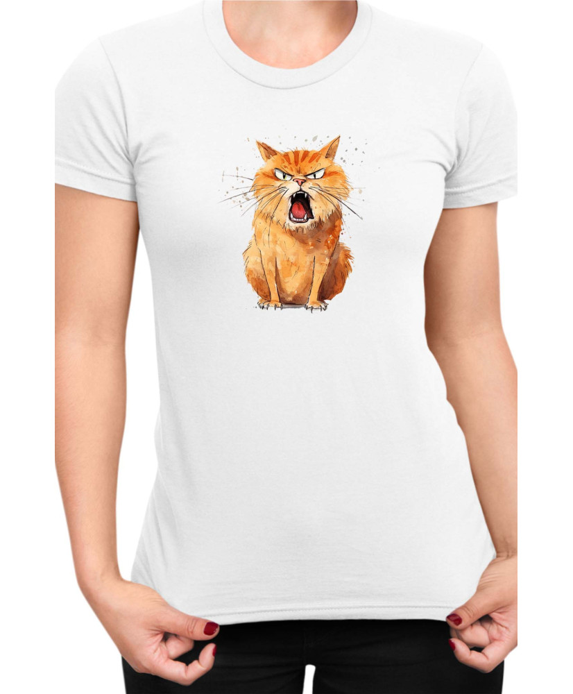 Дамска Тениска Funny Cats Breeds Kurilian Bobtail