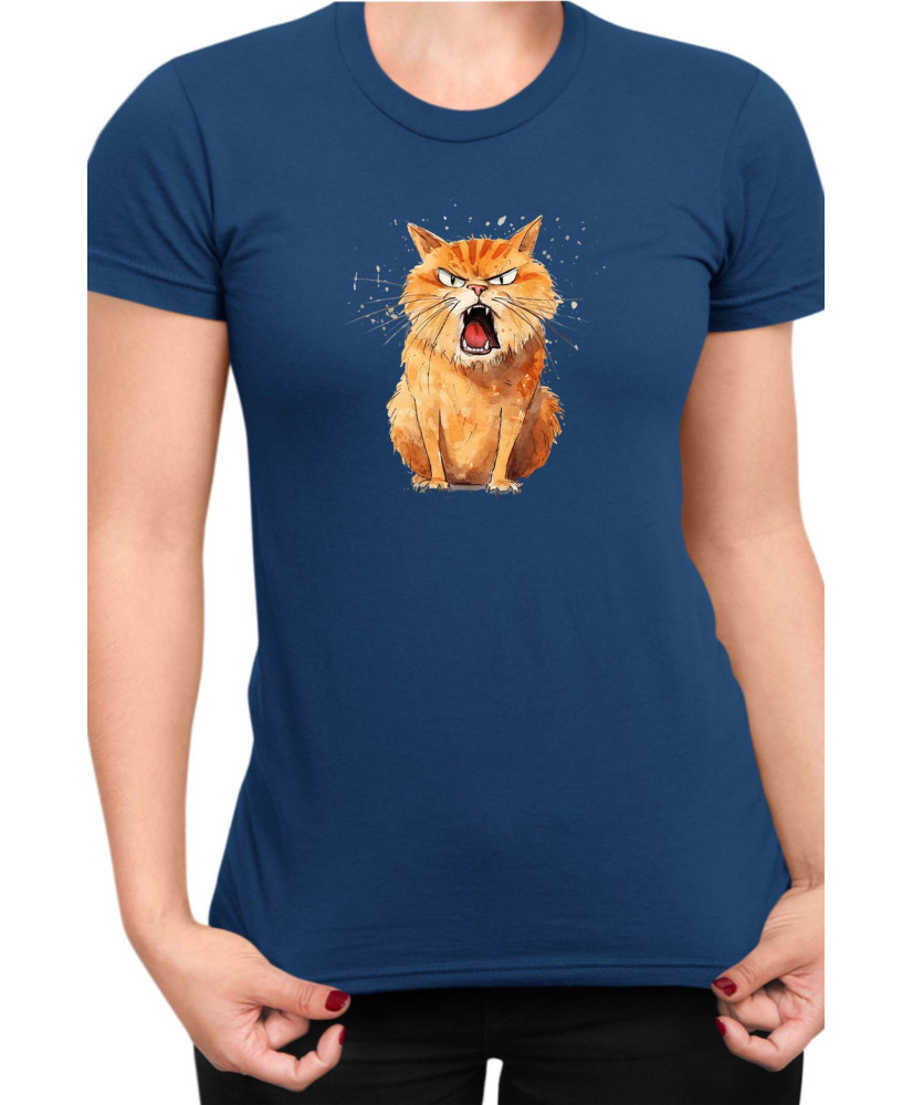 Дамска Тениска Funny Cats Breeds Kurilian Bobtail