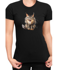 Дамска Тениска Funny Cats Breeds Maine Coon 2