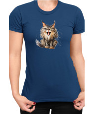 Дамска Тениска Funny Cats Breeds Maine Coon 2