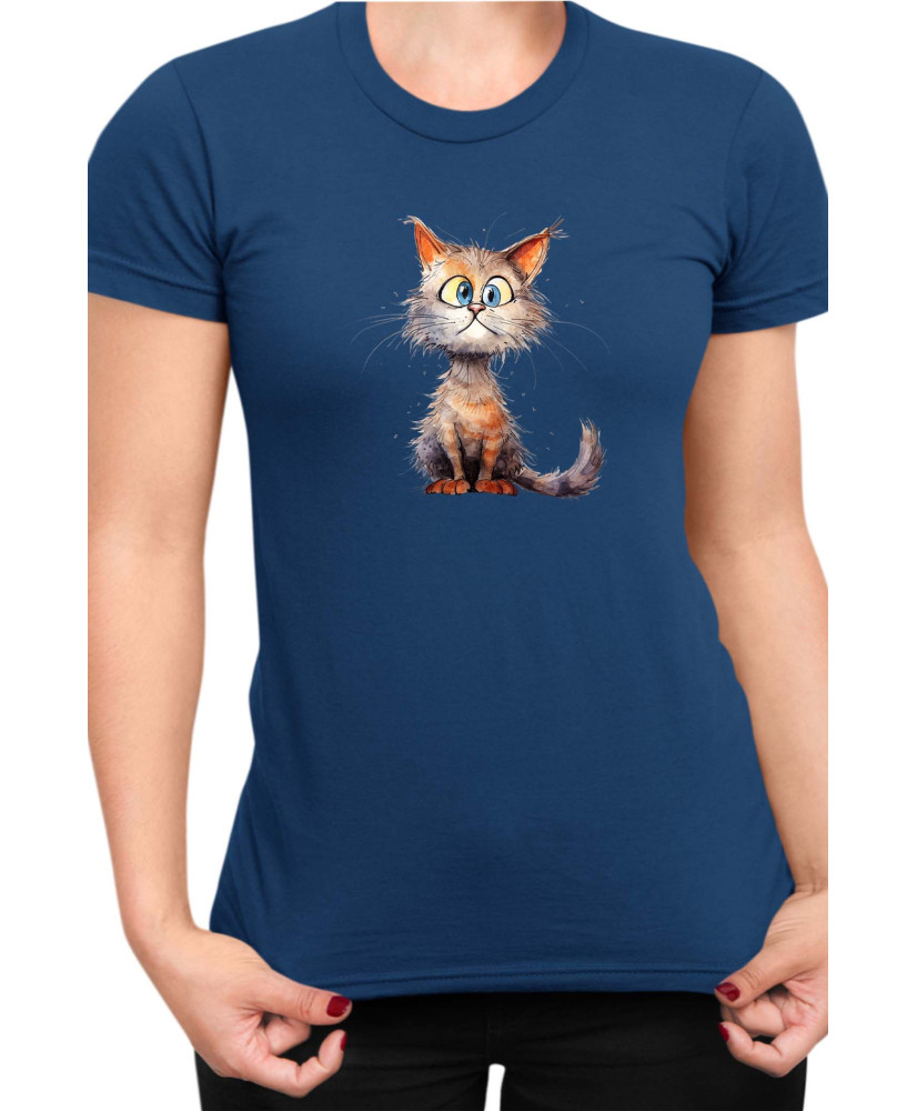 Дамска Тениска Funny Cats Breeds Munchkin 1