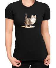 Дамска Тениска Funny Cats Breeds Munchkin 2
