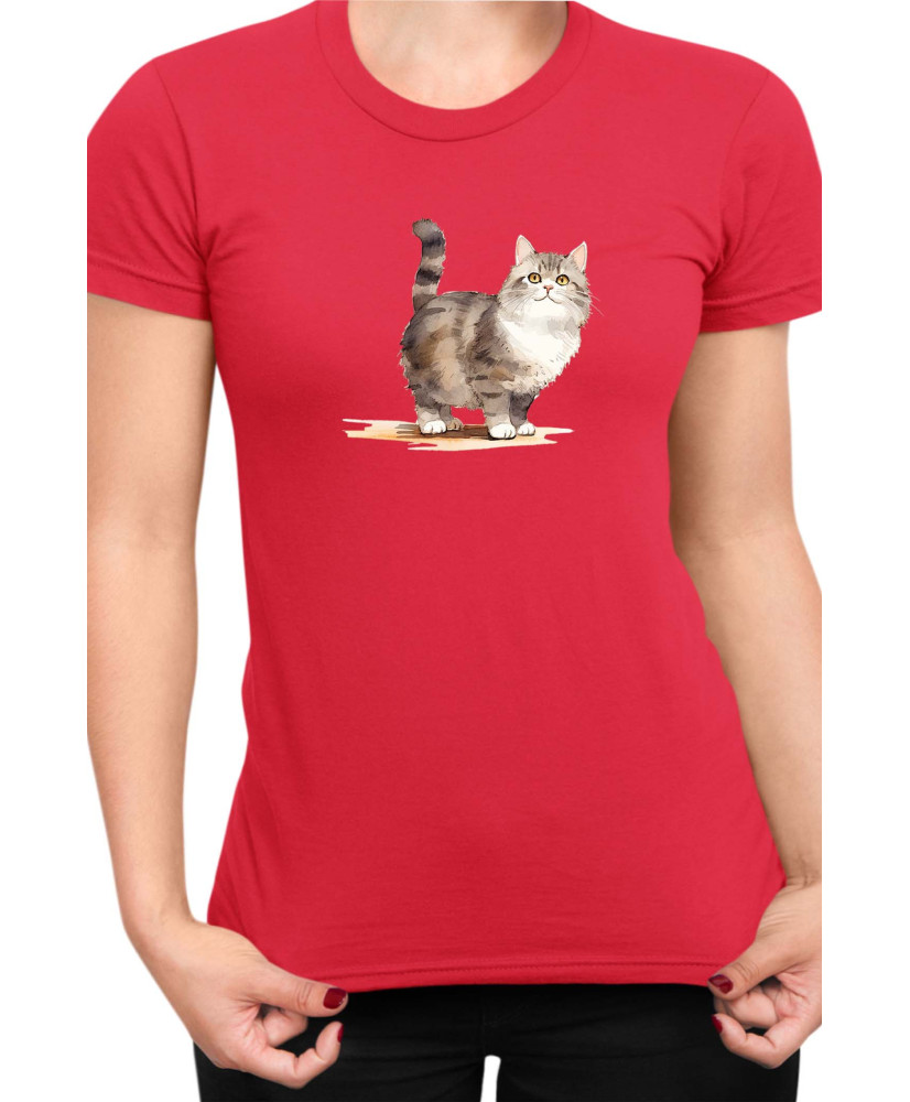 Дамска Тениска Funny Cats Breeds Munchkin 2