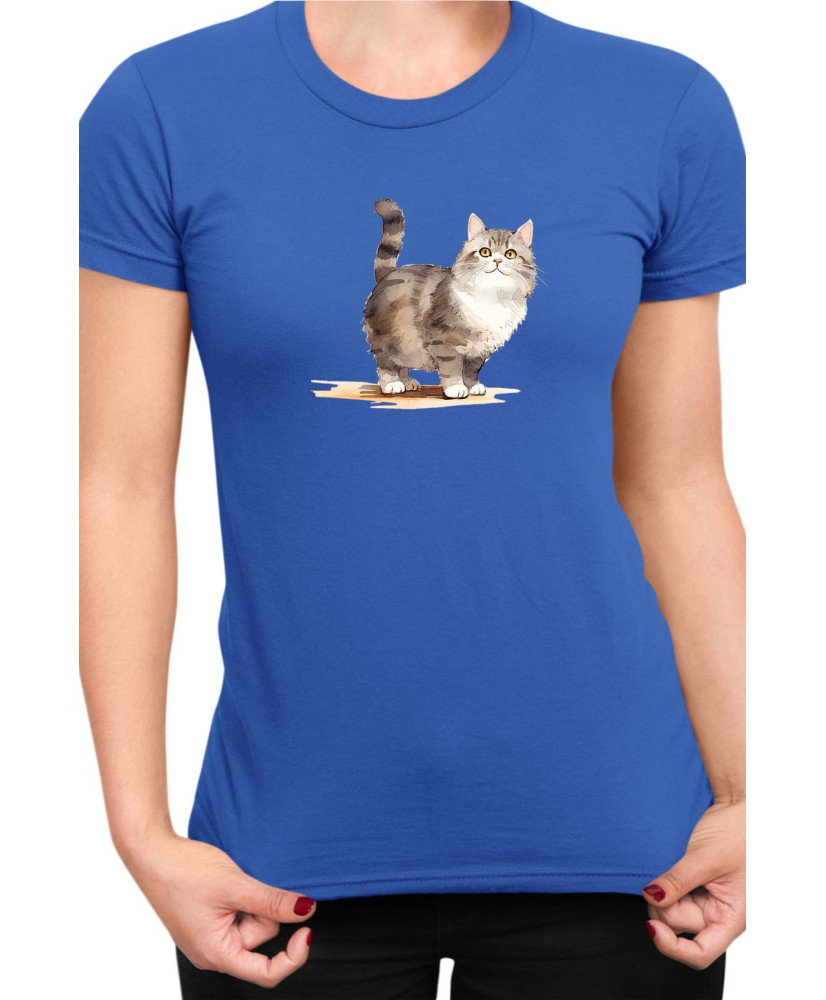 Дамска Тениска Funny Cats Breeds Munchkin 2