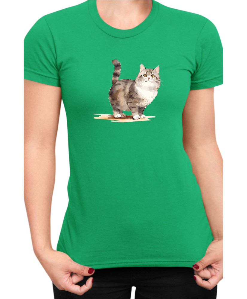 Дамска Тениска Funny Cats Breeds Munchkin 2