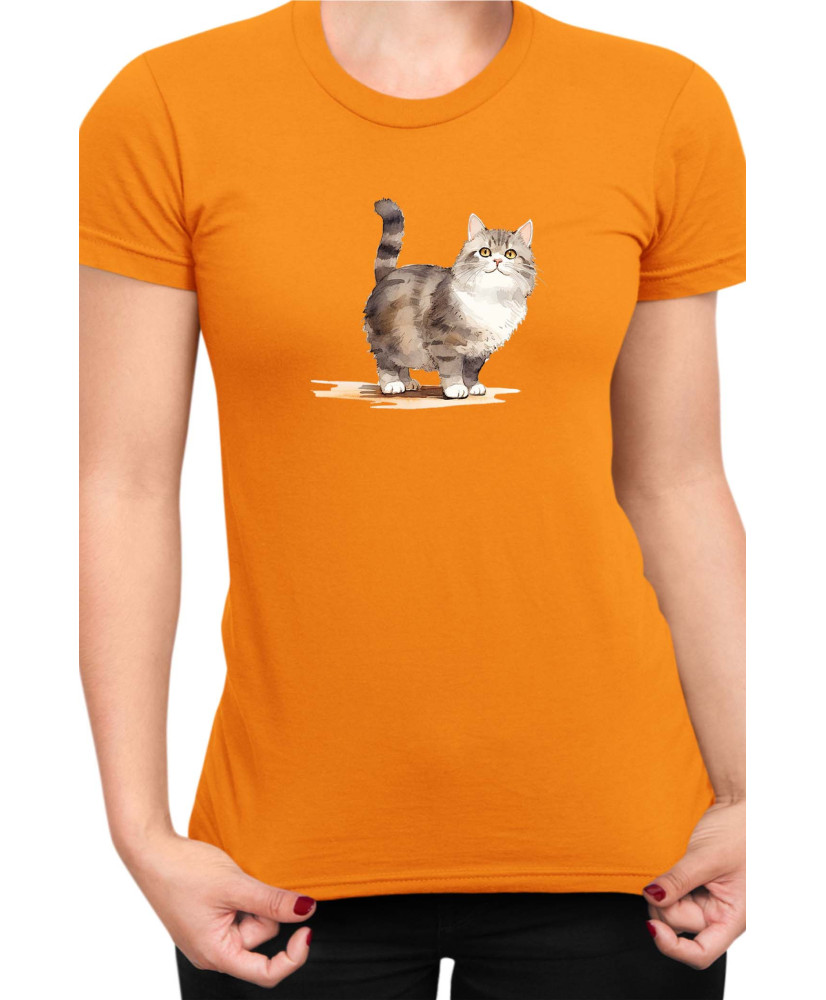 Дамска Тениска Funny Cats Breeds Munchkin 2