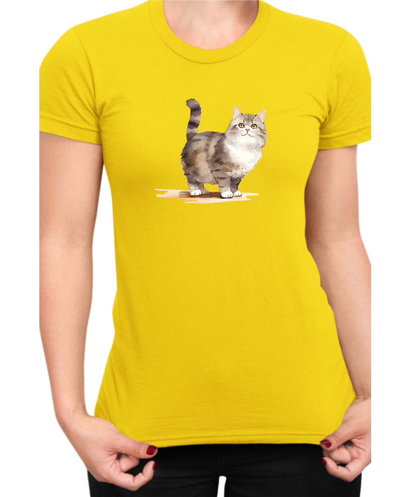 Дамска Тениска Funny Cats Breeds Munchkin 2