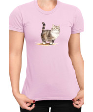 Дамска Тениска Funny Cats Breeds Munchkin 2