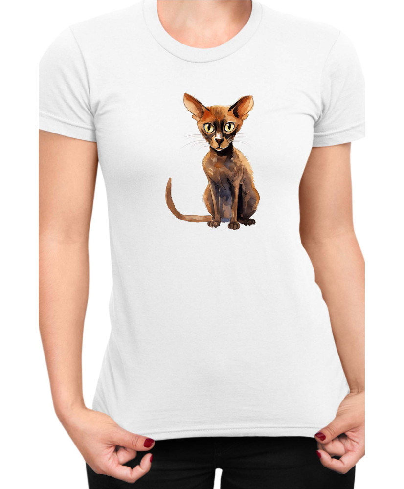 Дамска Тениска Funny Cats Breeds Peterbald
