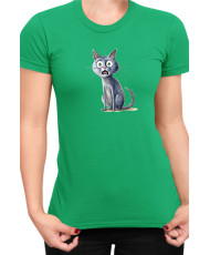 Дамска Тениска Funny Cats Breeds Russian Blue 1