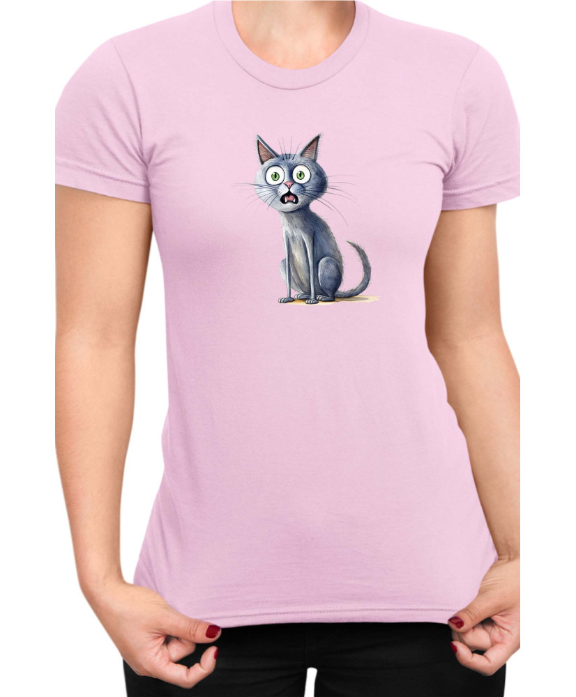 Дамска Тениска Funny Cats Breeds Russian Blue 1