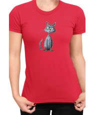 Дамска Тениска Funny Cats Breeds Russian Blue 2