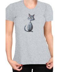 Дамска Тениска Funny Cats Breeds Russian Blue 2
