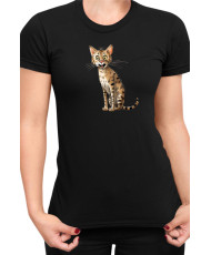 Дамска Тениска Funny Cats Breeds Savannah