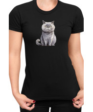Дамска Тениска Funny Cats Breeds Scottish Straight