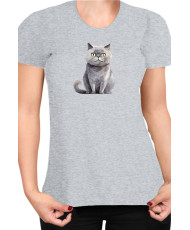 Дамска Тениска Funny Cats Breeds Scottish Straight