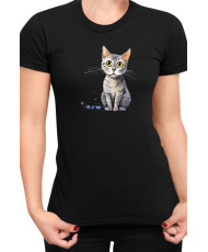 Дамска Тениска Funny Cats Breeds Serrade Petit