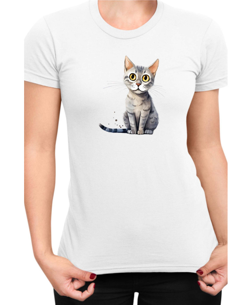 Дамска Тениска Funny Cats Breeds Serrade Petit
